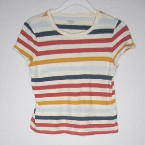 Madewell Multi color striped Short Sleeve T-Shirt - Size Small